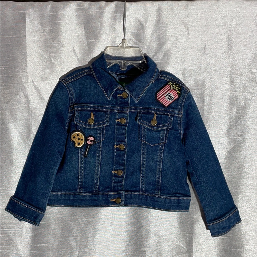Kids Denim Jacket with Fun Patches